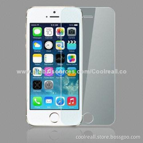 9H 0.2mm Tempered-glass Screen Protector for iPhone 5/4S, Easy to Install